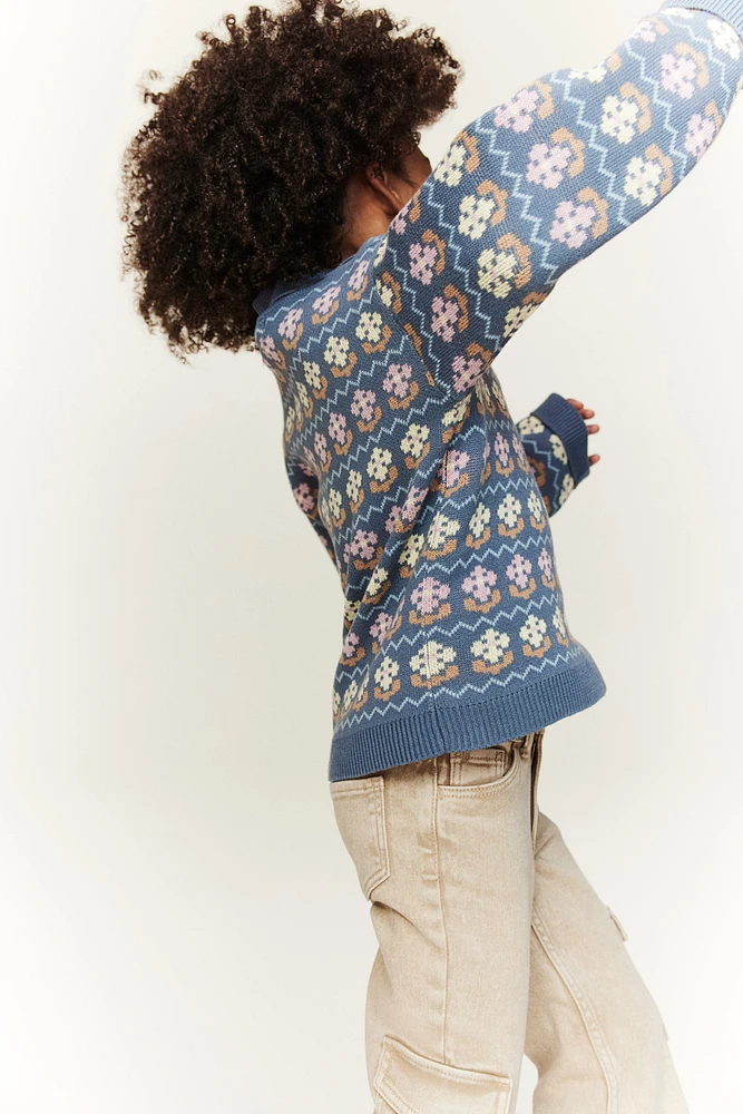 Patterned Cotton Sweater