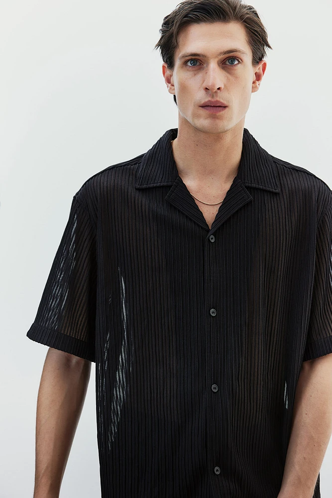 Loose Fit Textured Resort Shirt