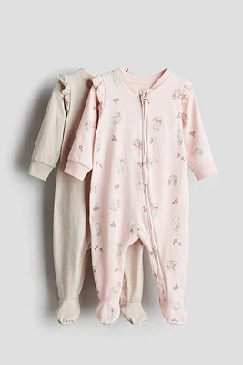 2-pack Zip-up Pajama Jumpsuits