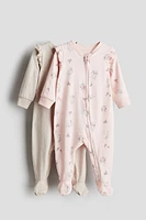 2-pack Zip-up Pajama Jumpsuits