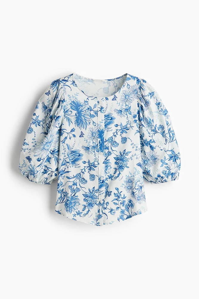 Blouse en lin mélangé
