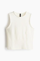 Defined-waist Sleeveless Top