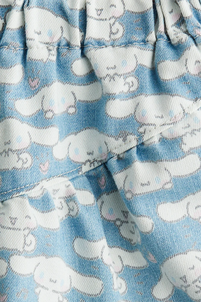 Jupe en denim imprimé
