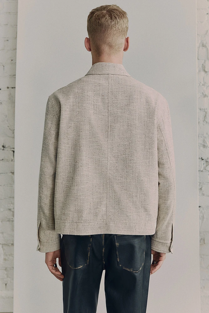 Short Textured-Weave Jacket