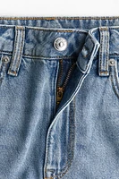 High-Waist Denim Shorts