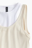 Double-layered Ribbed Tank Top