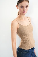 Corset-Style Camisole Top