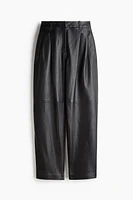 Loose-Fit Leather Pants