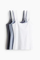 MAMA Lot de 3 hauts d'allaitement bretelles fines