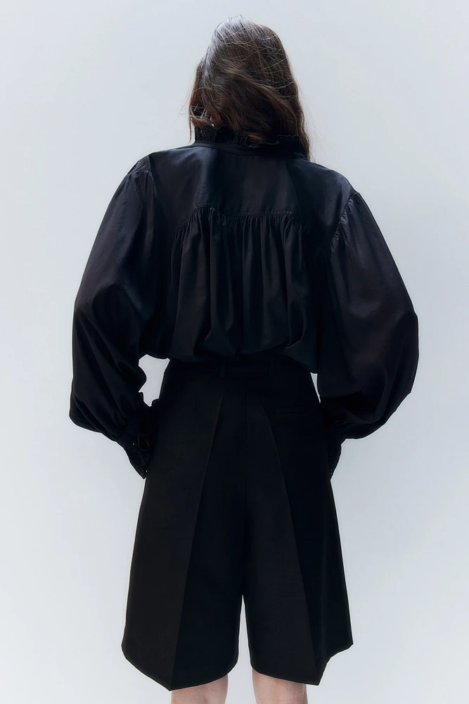 Blouse avec détail de broderie anglaise