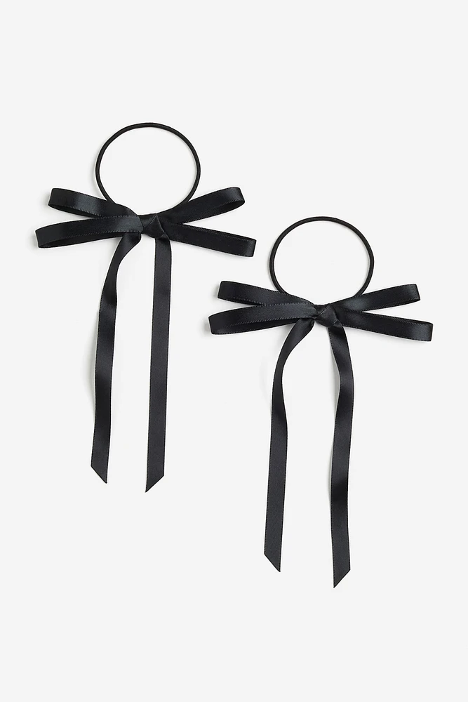 Lot de 2 élastiques à cheveux avec nœud