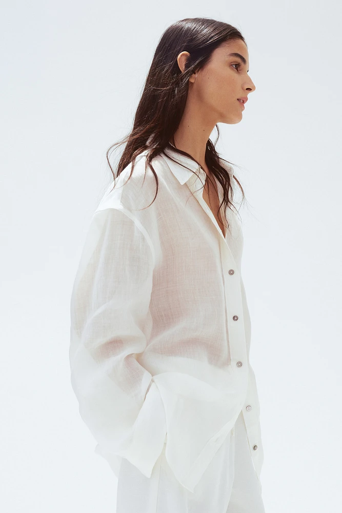 Chemise grande taille en ramie