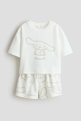 2-piece printed top and shorts set