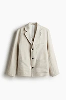 Slim Fit Unconstructed Linen Jacket