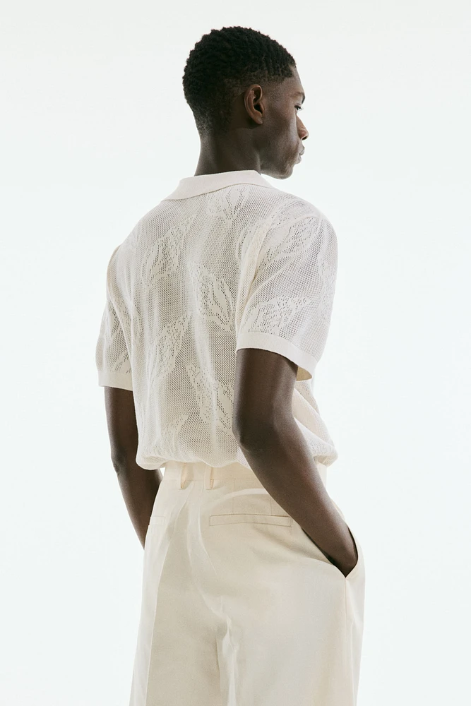 Chemise classique en tricot jacquard