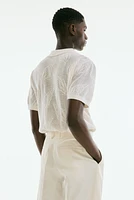 Regular-Fit Jacquard-Knit Resort Shirt