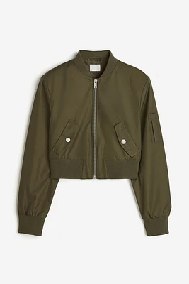 Shoulder-pad Bomber Jacket