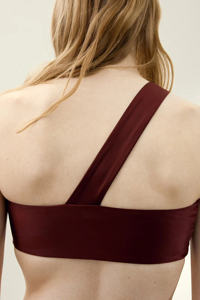 One-shoulder bikini top