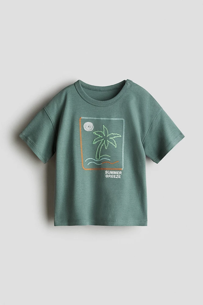 T-shirt en coton imprimé