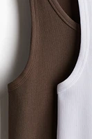 2-pack Slim Fit Ribbed Tank Tops