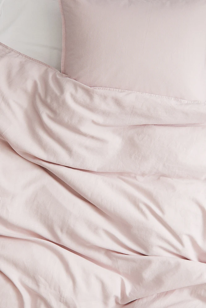 Linen-blend Twin Duvet Cover Set