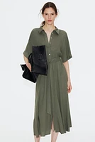 Tie-belt Shirt Dress