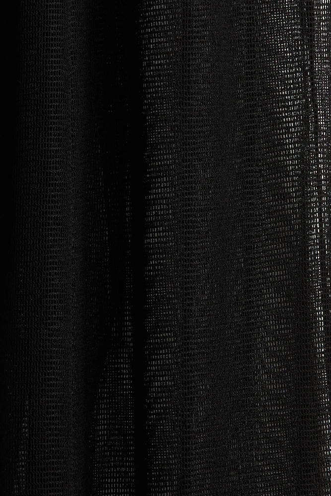 Wide-Leg Hole-Knit Pants