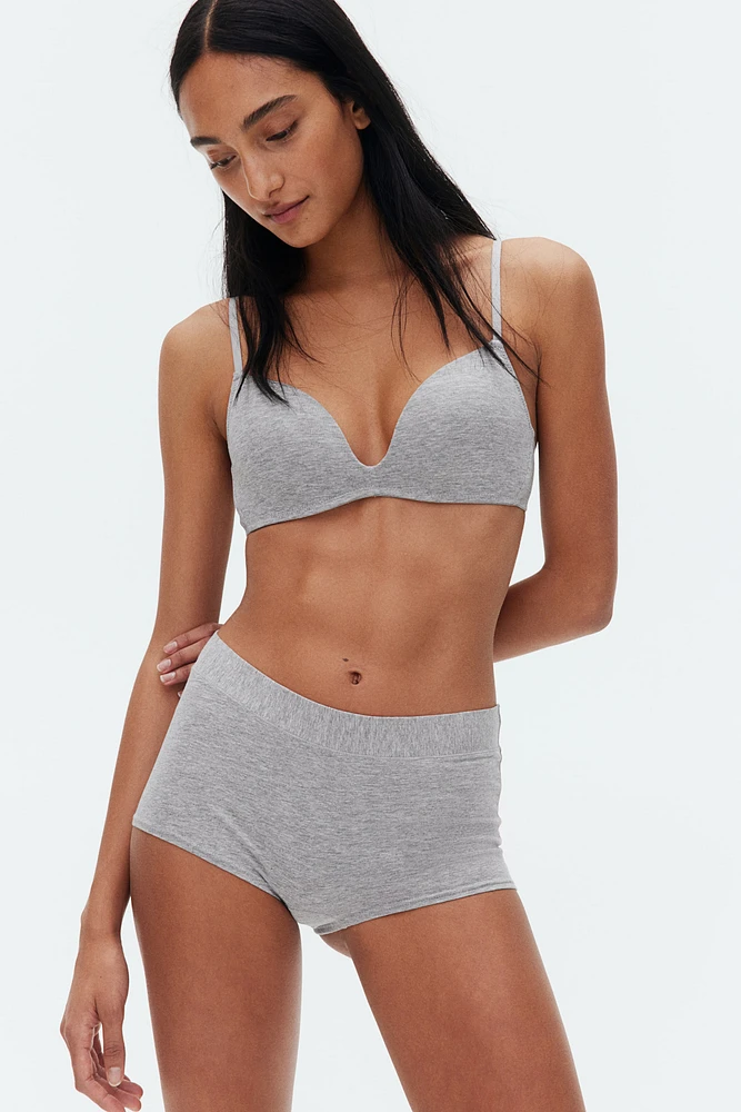 Soft-Cup Cotton Push-Up Bra