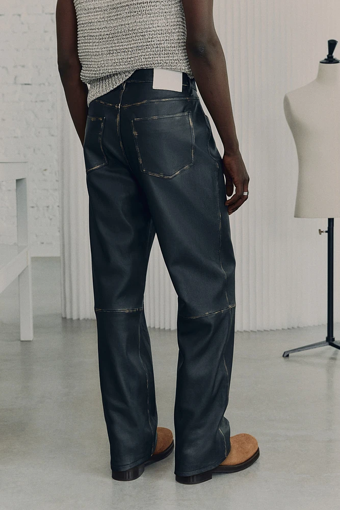 5-pocket leather trousers