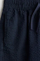 Cotton seersucker shorts