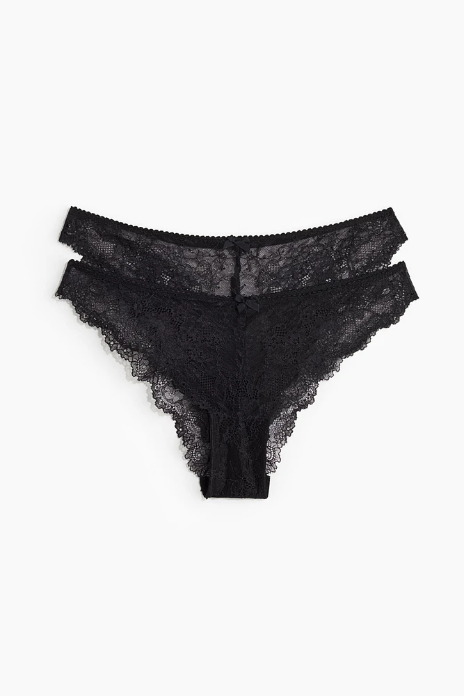 Lot de 2 culottes audacieuses en dentelle