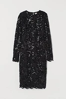 Fitted Sequined Dress