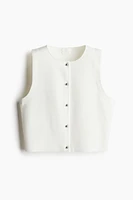 Button-Front Sweater Vest