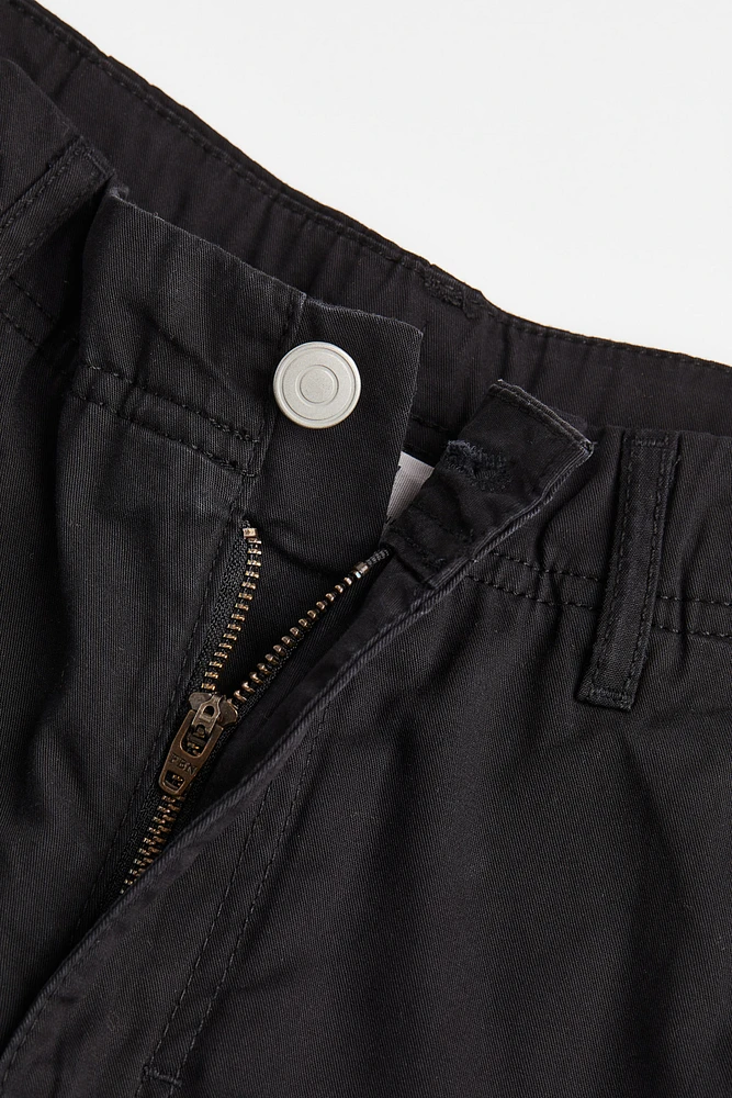 Lined Cotton Cargo Pants