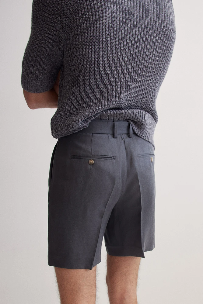 Relaxed-Fit Tailored Lyocell-Blend Shorts
