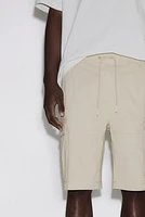 Regular Fit Twill Cargo Shorts