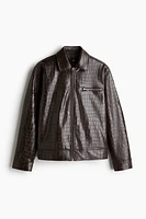 Regular-Fit Crocodile-Patterned Jacket