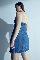 Denim Bandeau Dress