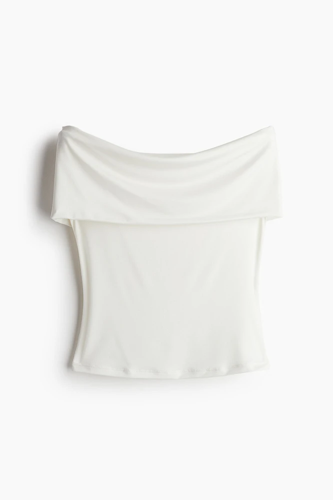 Off-the-Shoulder Jersey Top