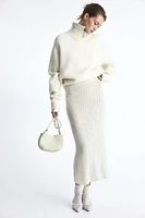 Mohair-Blend Mock Turtleneck Sweater