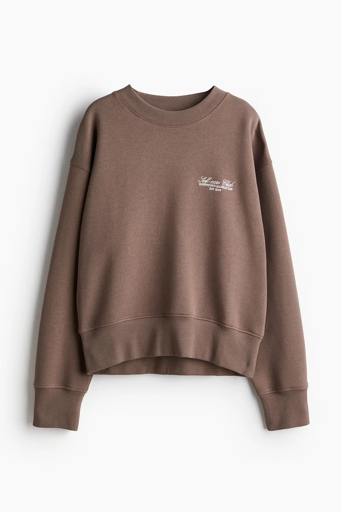 Sweatshirt with Text Motif