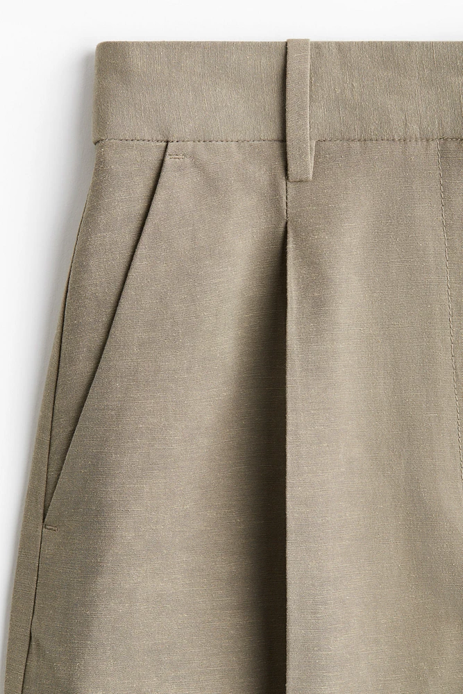 Linen-Blend Shorts