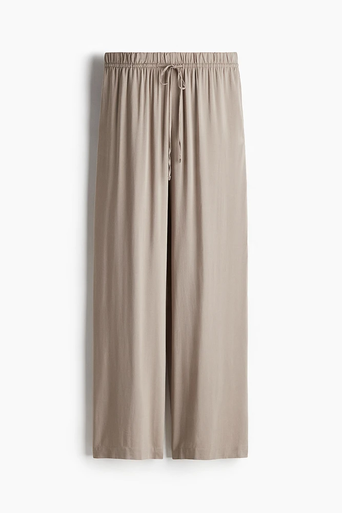 Pantalon large avec taille élastique