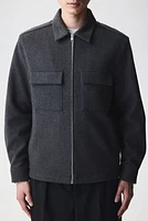 Regular Fit Overshirt with Zipper