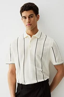 Regular-Fit Pointelle-Knit Polo Shirt