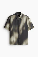 Chemise classique à col cubain en modal mélangé
