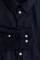 Regular Fit Linen-blend Shirt