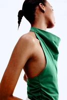 Draped Halterneck Top