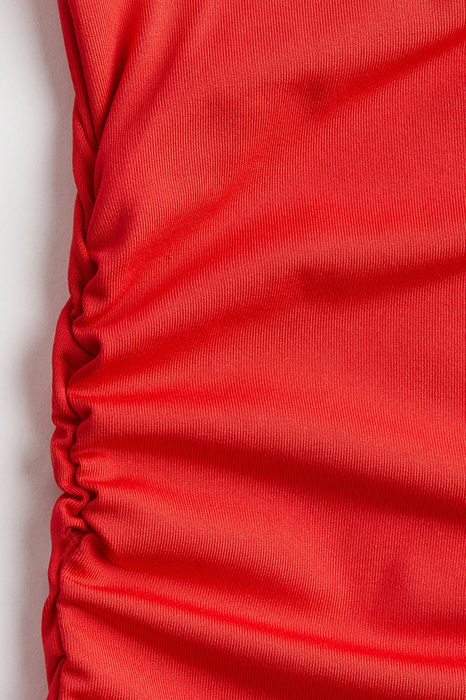 Draped Bodycon Maxi Dress