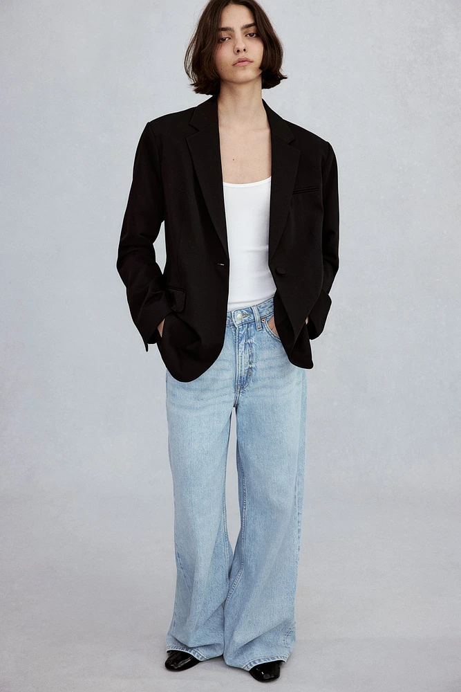 Jean ample très doux à taille haute